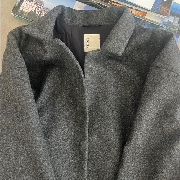 Vuori Soho Melton Trench Coat Dark Gray Winter Jacket Size Large - Picture 11 of 12